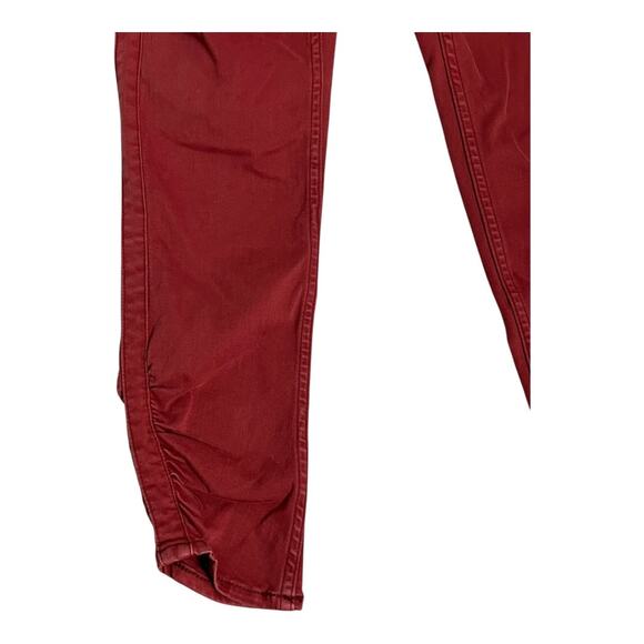 WHBM Sculpt Skinny Crop Jeans Basic Casual Denim Pants 00 XS Red - Picture 2 of 7